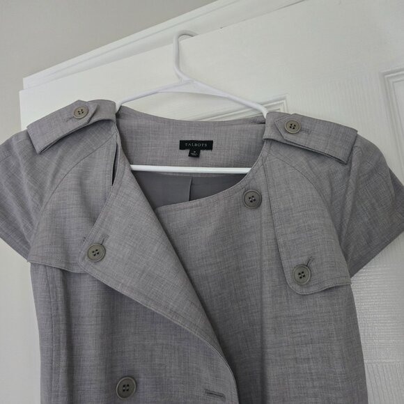Talbots gray linen blazer - Picture 3 of 9